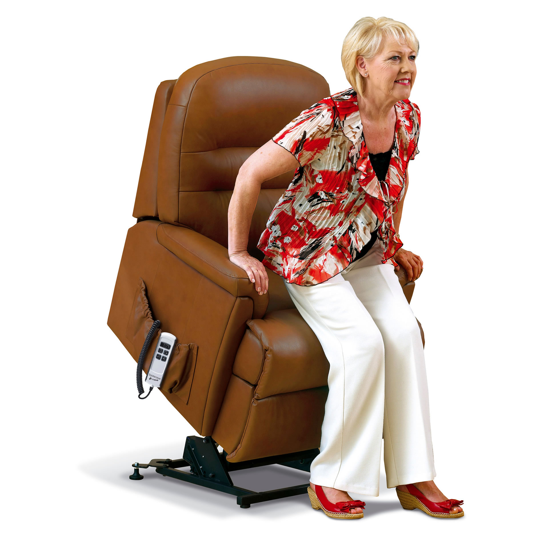 Keswick Small Leather Electric Riser Recliner – Sherborne Upholstery